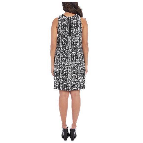 Karen Kane Sleeveless Snake Printed A-Line Dress - Picture 2 of 8